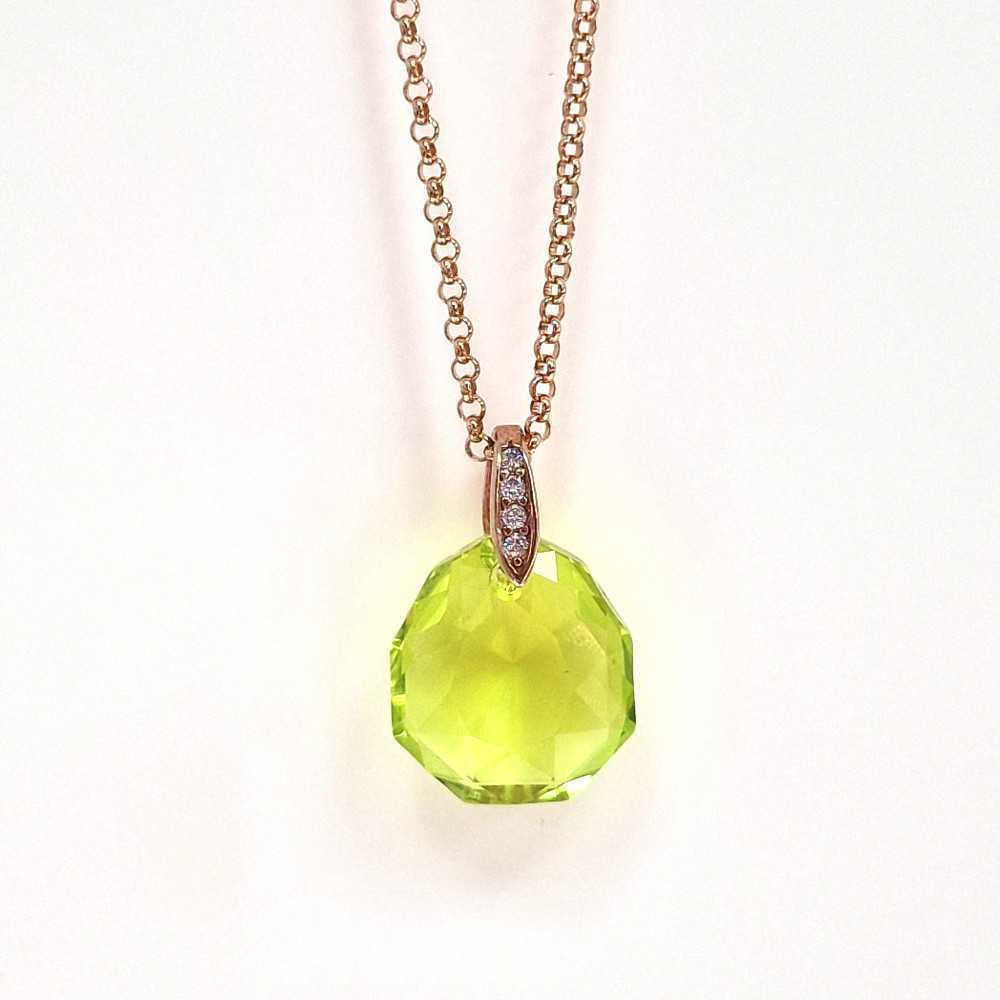 Silver Majestic pendant Citrus Green, Rose Gold - Medals - Marmara