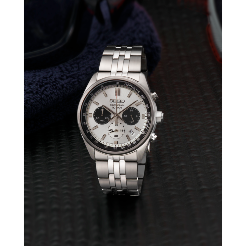 Relógio Seiko Neo Sports Crono 8T63 Panda Prateado - Seiko - Seiko - Sweet Apple ® Relojoaria | Joalharia | Ourivesaria