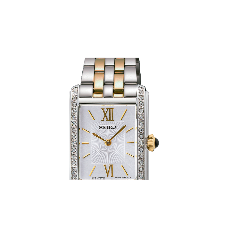 Ladies Quartzo Rectangular CZ Gold | Sweet Apple