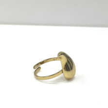 Anel em aço dourado