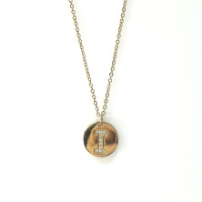 Colar em aço letra I - Outlet - Ortiz Jóias