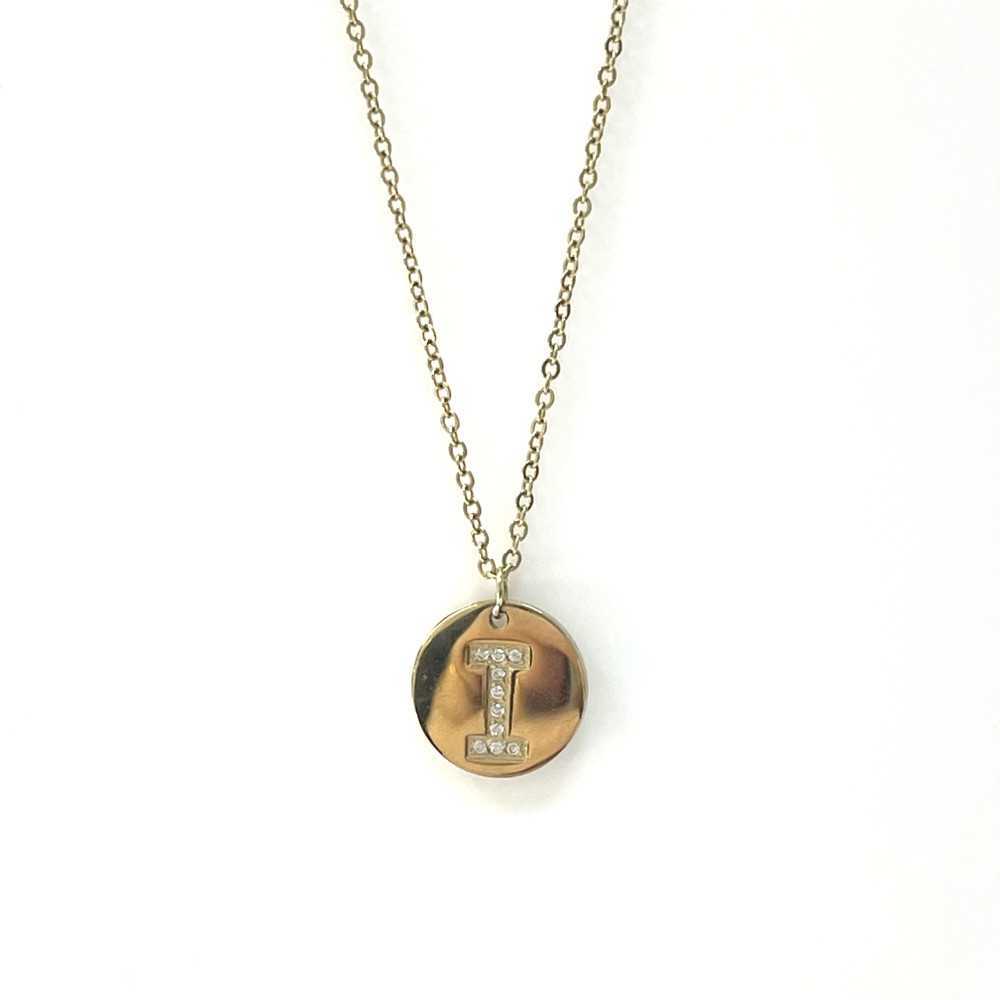 Colar em aço letra I - Outlet - Ortiz Jóias