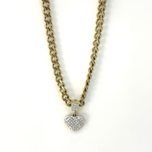 Colar Dourado Coração - Outlet - Ortiz Jóias - Sweet Apple ® Relojoaria | Joalharia | Ourivesaria