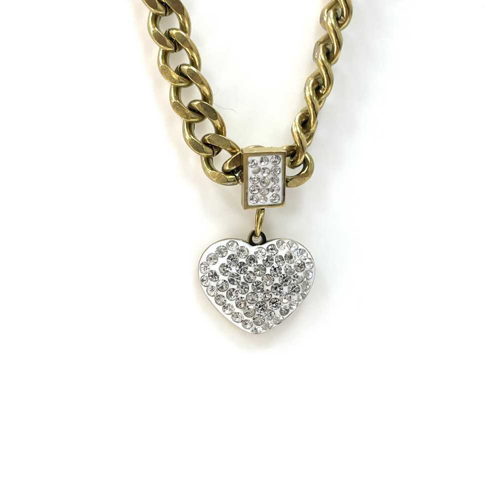 Colar Dourado Coração - Outlet - Ortiz Jóias - Sweet Apple ® Relojoaria | Joalharia | Ourivesaria