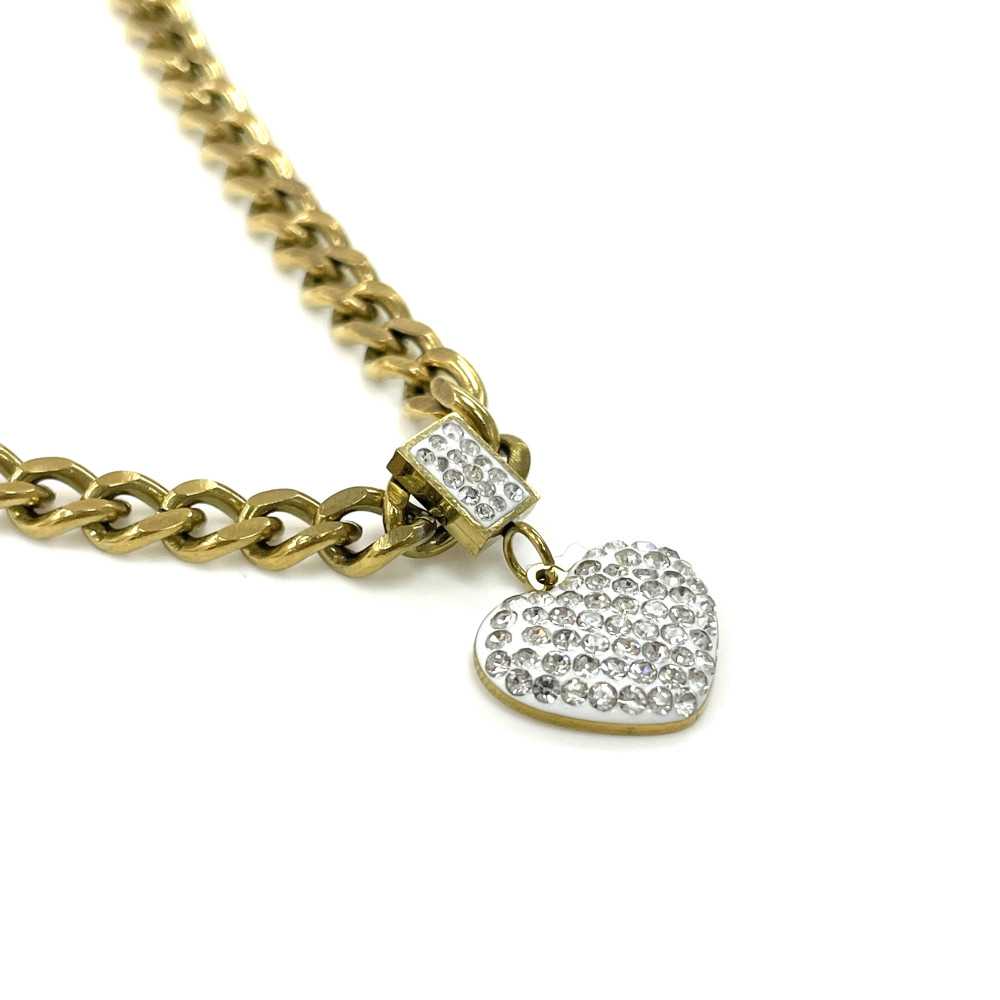 Colar Dourado Coração - Outlet - Ortiz Jóias - Sweet Apple ® Relojoaria | Joalharia | Ourivesaria