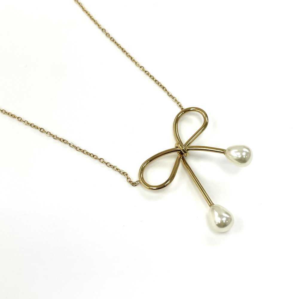 Colar Dourado Laço - Outlet - Ortiz Jóias - Sweet Apple ® Relojoaria | Joalharia | Ourivesaria