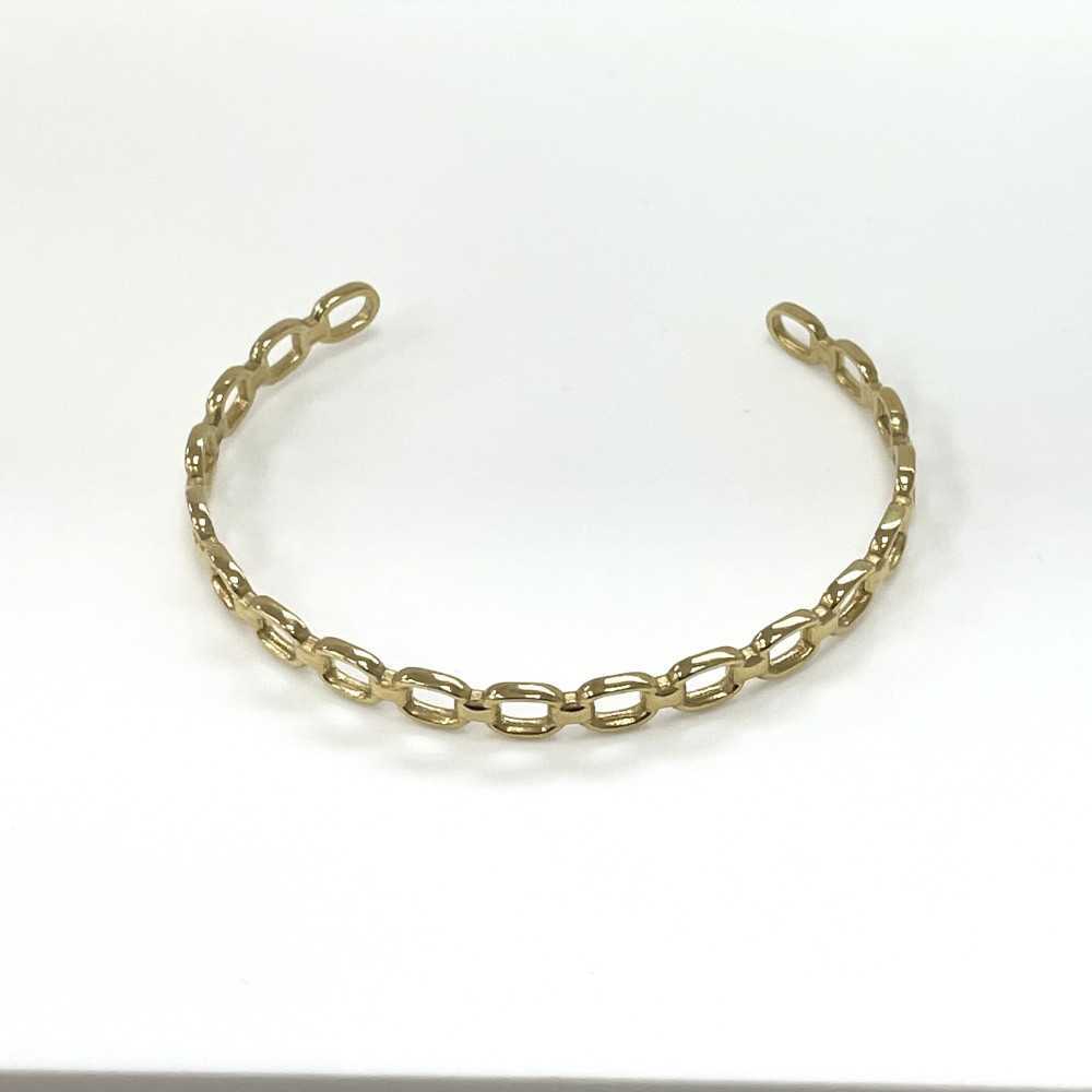 Pulseira em aço dourada - Outlet - Ortiz Jóias