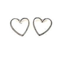 Steel Heart Earrings | Sweet Apple
