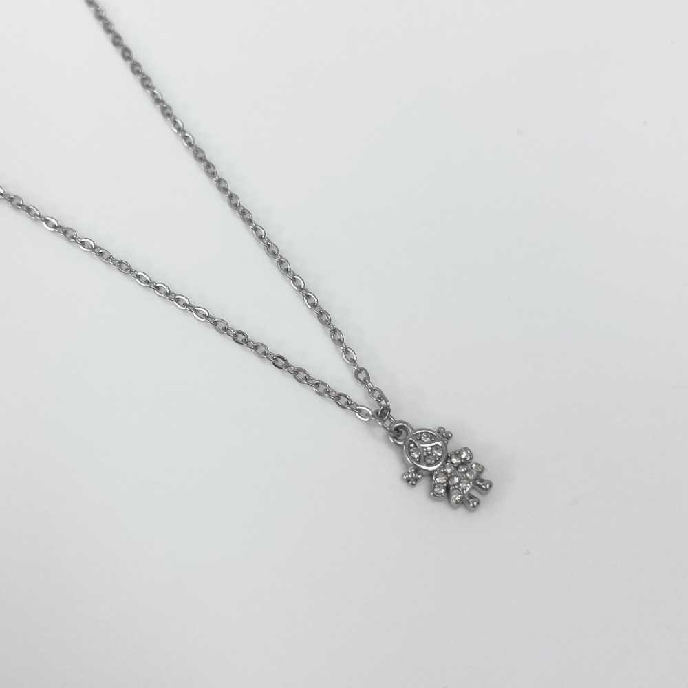 Steel Necklace with Girl | Sweet Apple