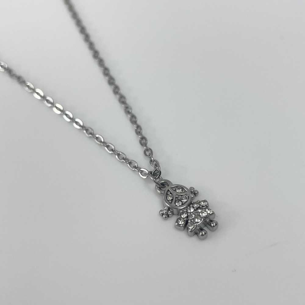 Steel Necklace with Girl | Sweet Apple