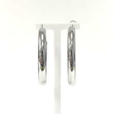 Argolas Prateadas em Aço