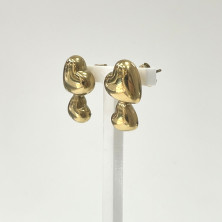 Brincos Dourados em Aço