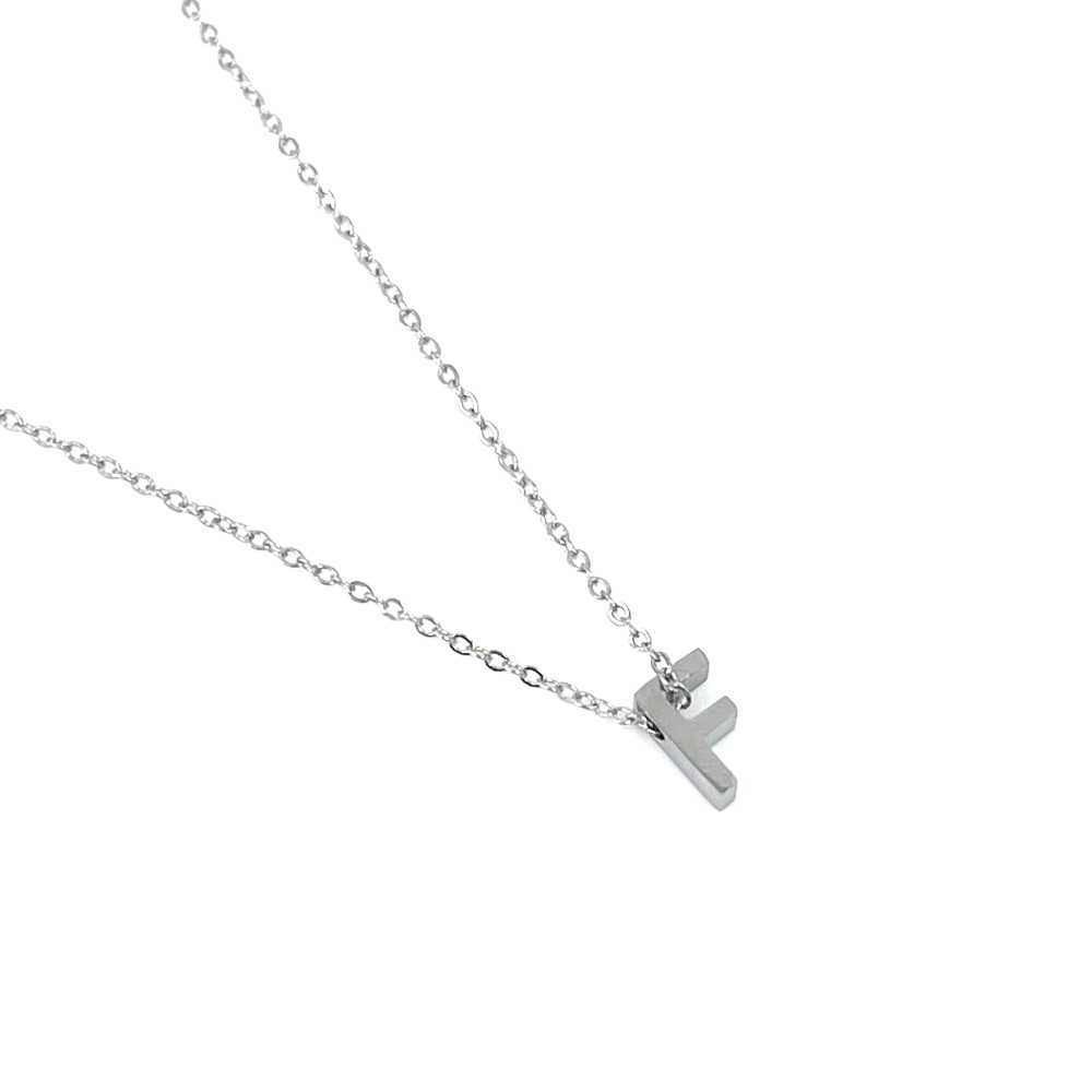 Fio Prateado Letra F - Outlet - Ortiz Jóias - Sweet Apple ® Relojoaria | Joalharia | Ourivesaria