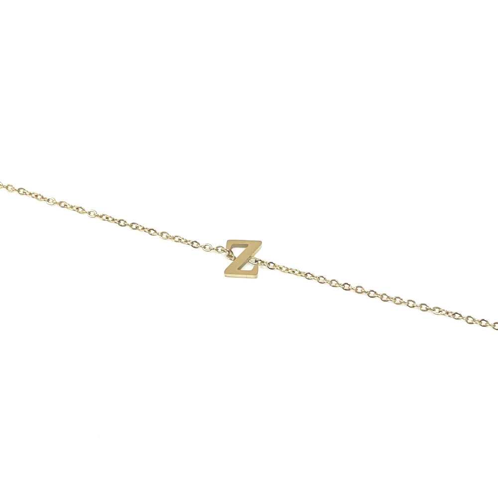 Pulseira Letra Z Dourada - Outlet - Ortiz Jóias - Sweet Apple ® Relojoaria | Joalharia | Ourivesaria