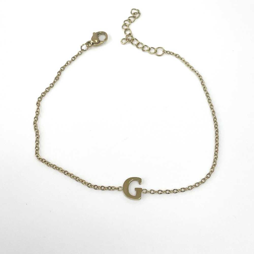 Pulseira Letra G Dourada - Outlet - Ortiz Jóias - Sweet Apple ® Relojoaria | Joalharia | Ourivesaria