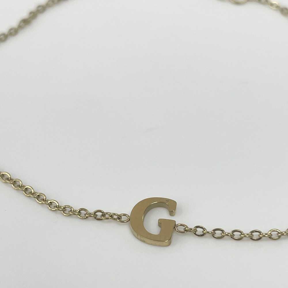 Pulseira Letra G Dourada - Outlet - Ortiz Jóias - Sweet Apple ® Relojoaria | Joalharia | Ourivesaria
