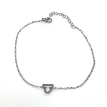 Pulseira em Aço Prateada - Outlet - Ortiz Jóias - Sweet Apple ® Relojoaria | Joalharia | Ourivesaria