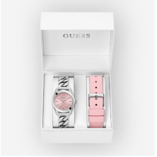 Conjunto de Relógio Analógico Prateado GUESS SERENA