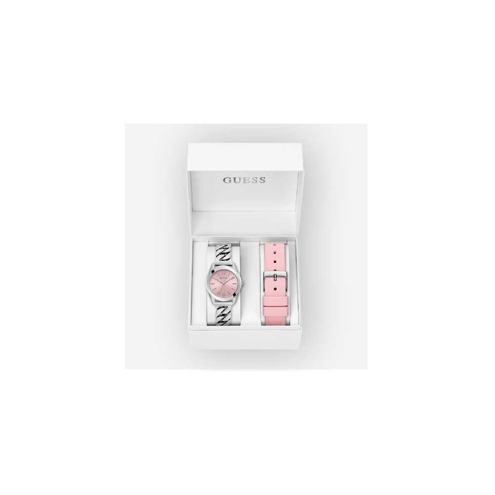 Conjunto de Relógio Analógico Prateado GUESS SERENA - Home - GUESS Watches - Sweet Apple ® Relojoaria | Joalharia | Ourivesaria