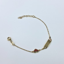Pulseira em Prata Dourada 925, com um Carro