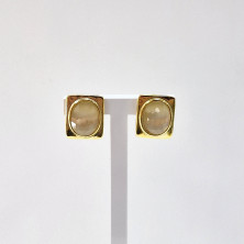 Brincos em Prata Dourada 925 com zircónia