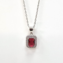 Fio em Prata 925 com zircónia vermelha - Necklaces - Sweet Apple Silver