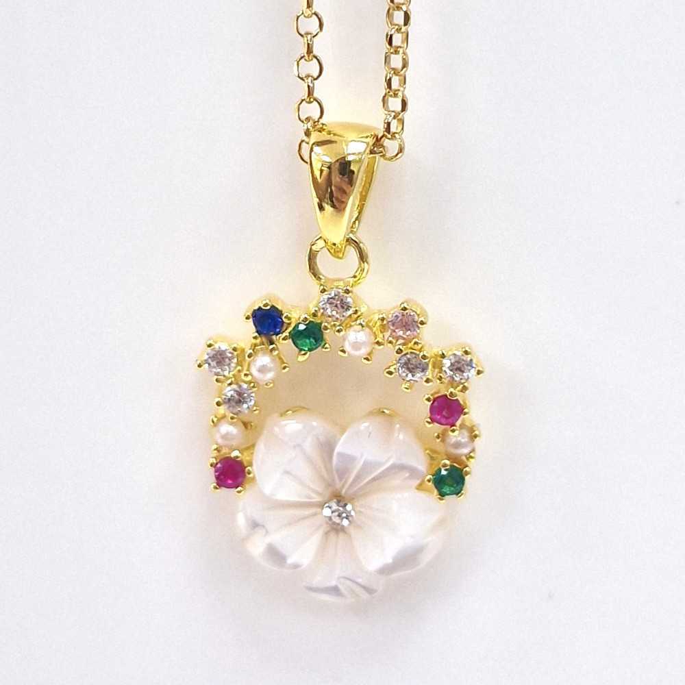 Fio em Prata Dourada 925 com Zircónias Coloridas