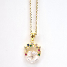 Fio em Prata Dourada 925 com Zircónias Coloridas