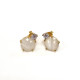 Brincos em Prata Dourada 925 com Zircónias Brancas - Earings - Sweet Apple Silver