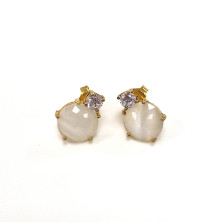 Gold-Plated Silver 925 Earrings with White Zirconia | Sweet Apple