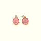 Brincos em Prata Dourada 925 com Zircónias Rosa Claro - Earings - Sweet Apple Silver
