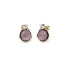 Gold-Plated Silver 925 Earrings with Zirconia Roxas | Sweet Apple