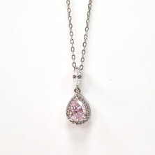 925 Silver Chain with Pink Zirconia Light | Sweet Apple