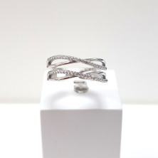 Anel Prata 925 com Zircónias