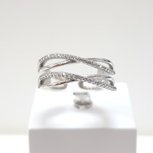 Anel Prata 925 com Zircónias