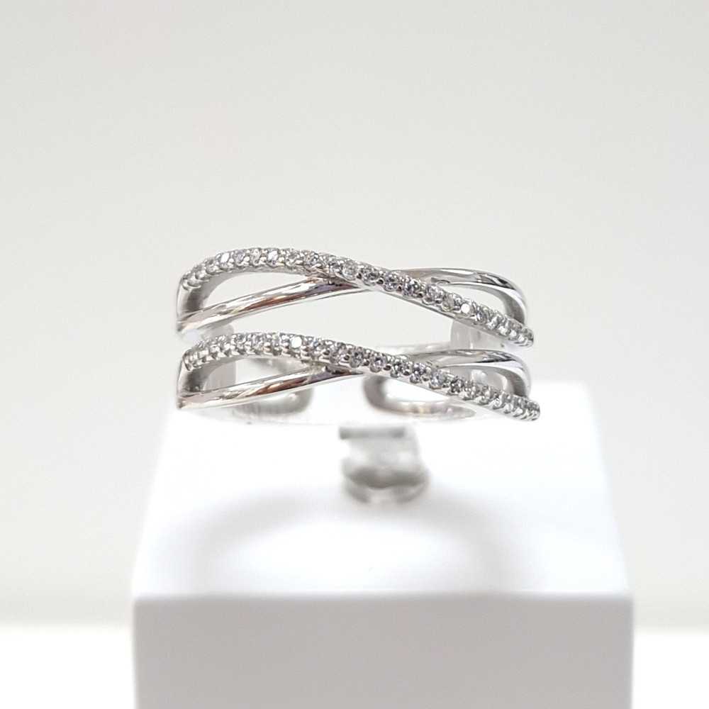 Anel Prata 925 com Zircónias