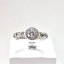 Anel Prata 925 com Zircónia Redonda - Rings - Towanda