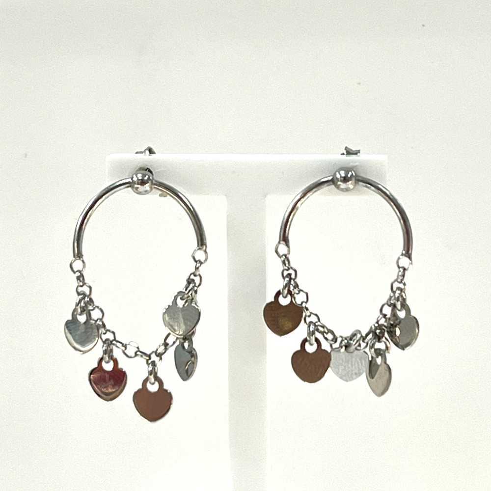 Brincos Prata 925 com Corações