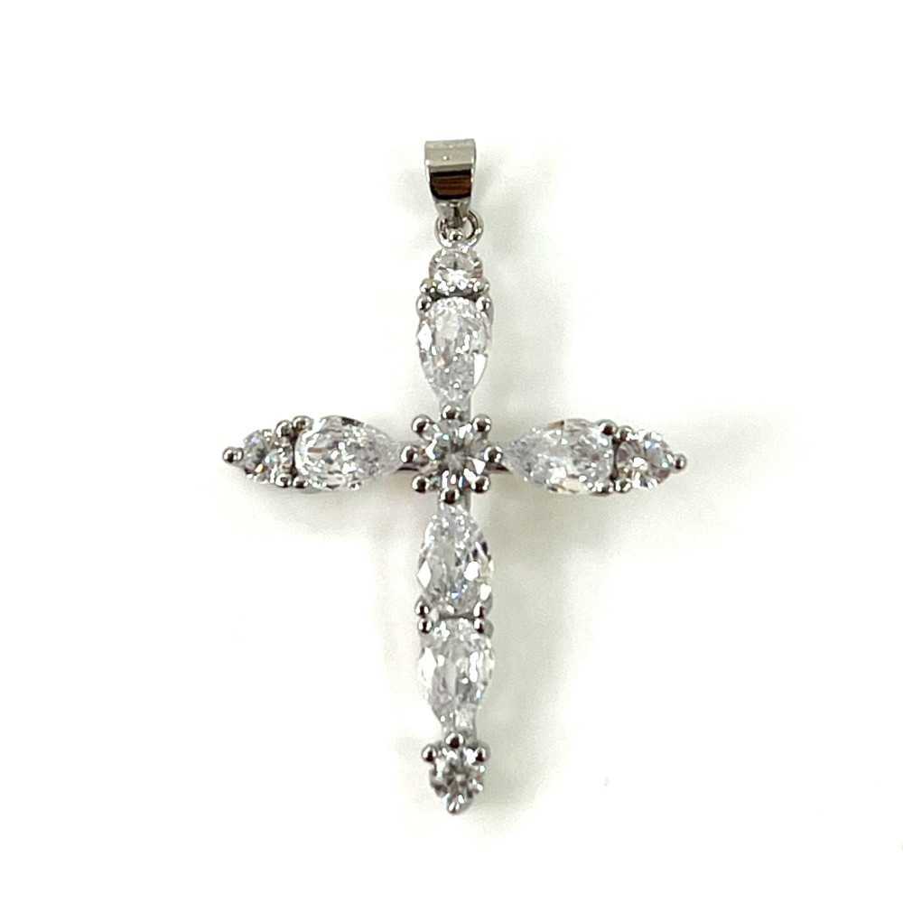 Pendente para Fio em Prata 925 com Zircónias - Cruzes - Towanda - Sweet Apple ® Relojoaria | Joalharia | Ourivesaria
