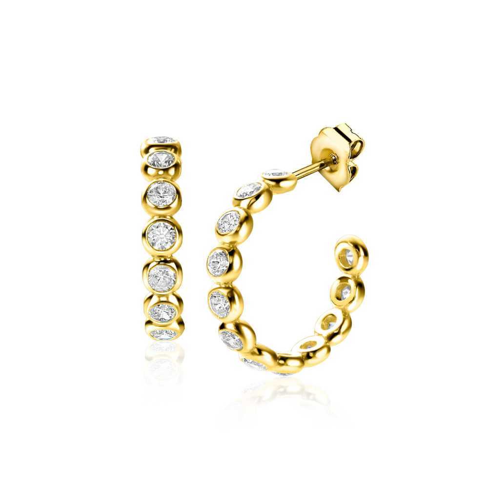 Silver Plated a Gold ZINZI Earrings | Sweet Apple