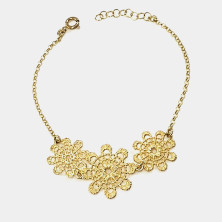 Silver Flower Gold Bracelet | Sweet Apple