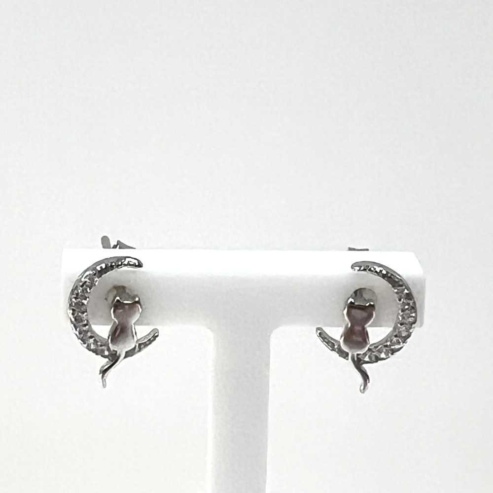 Conjunto em Prata 925 Gatos e Lua - Home - Towanda - Sweet Apple ® Relojoaria | Joalharia | Ourivesaria