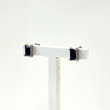 Brincos em Prata 925 com Zircónia Azul