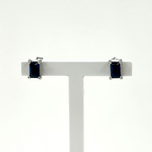 Brincos em Prata 925 com Zircónia Azul