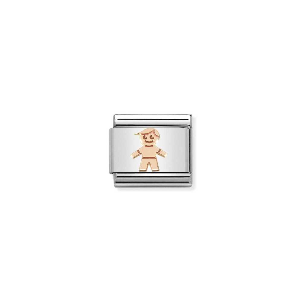 Link menino Rose gold - Contas P/ Pulseiras - Nomination Links