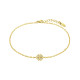 Pulseira trevo prata dourada - Pulseiras - LOTUS Silver - Sweet Apple ® Relojoaria | Joalharia | Ourivesaria