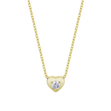 Fio LOTUS em PRATA Dourada 925 com Coração - Necklaces - LOTUS Silver