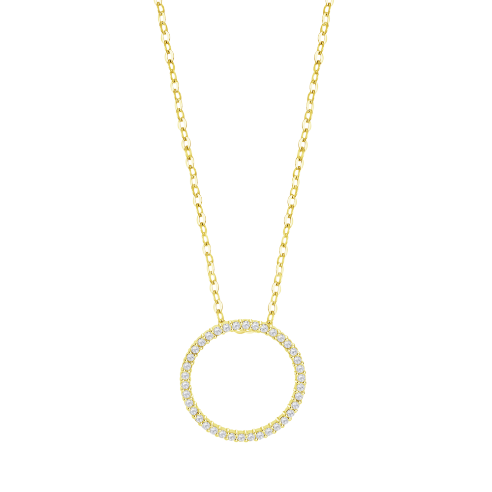 Fio em Prata Dourada 925 com zircónias - Necklaces - LOTUS Silver