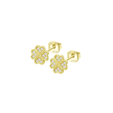 BRINCOS TREVO LOTUS SILVER DOURADO, MULHER - Brincos - LOTUS Silver - Sweet Apple ® Relojoaria | Joalharia | Ourivesaria