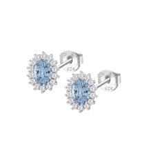 LOTUS SILVER Blue ZIRCONIA, Women's EARRINGS | Sweet Apple